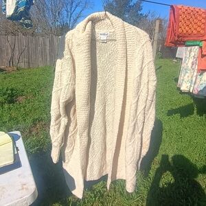 Women's Cream Cardigan Sweater